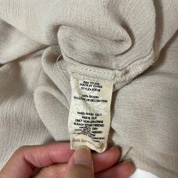 Soft Surroundings Clementine Tassel Tunic Blouse Size Large Pastel Artsy Boho - Picture 6 of 11